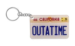 Back  To The Future License Plate Keychain